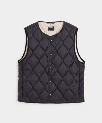 Convertible Quilted Gilet Vest - Black