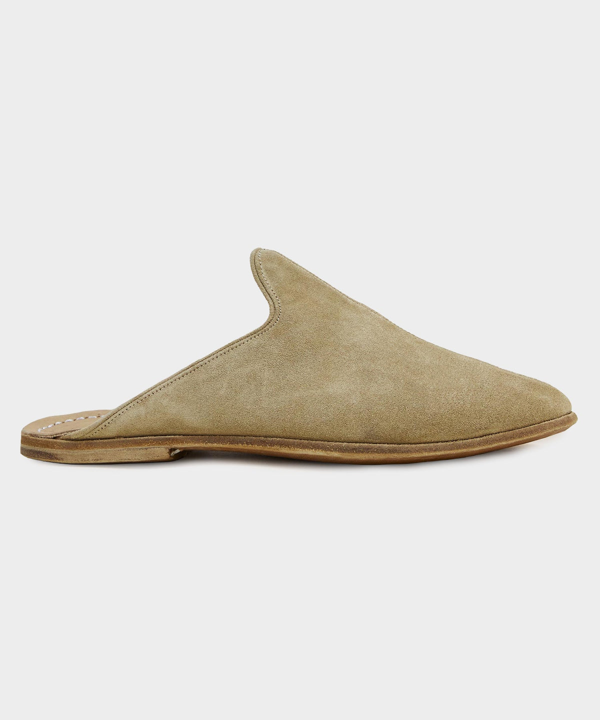 Sabah Suede Baba Slide - Olive