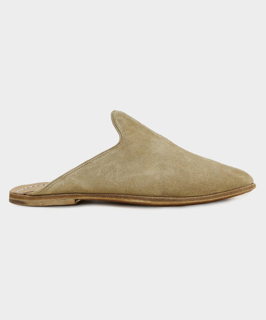 Sabah Suede Baba Slide - Olive