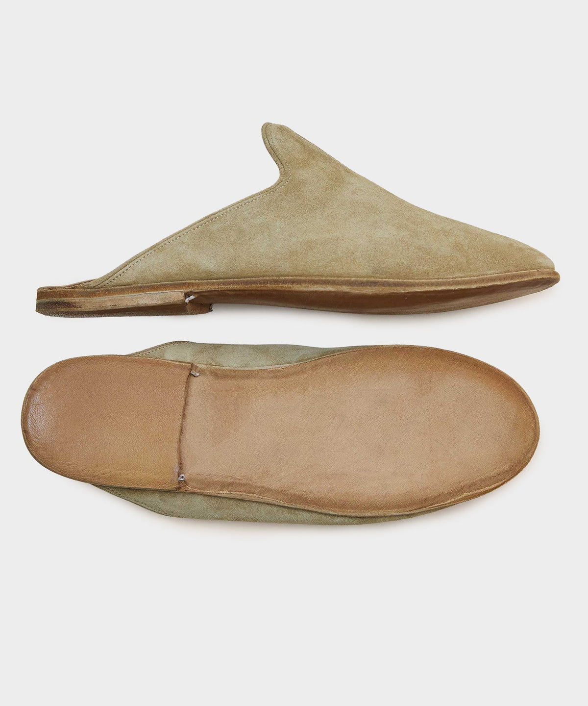 Sabah Suede Baba Slide - Olive