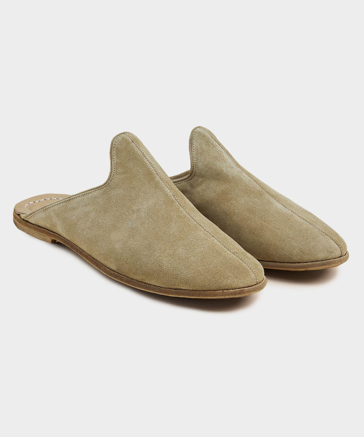 Sabah Suede Baba Slide - Olive