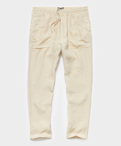 Italian Linen Beach Pant - Sand Dollar