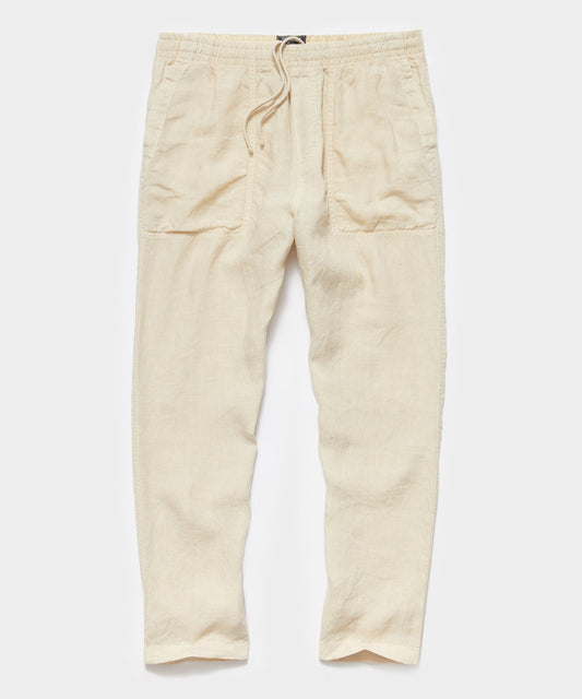 Italian Linen Beach Pant - Sand Dollar