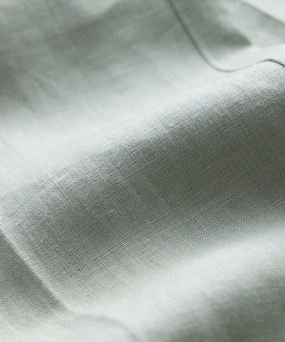 Irish Linen Side Tab Trouser - Dove Grey