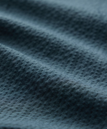Italian Seersucker Side Tab Trouser - Antique Teal