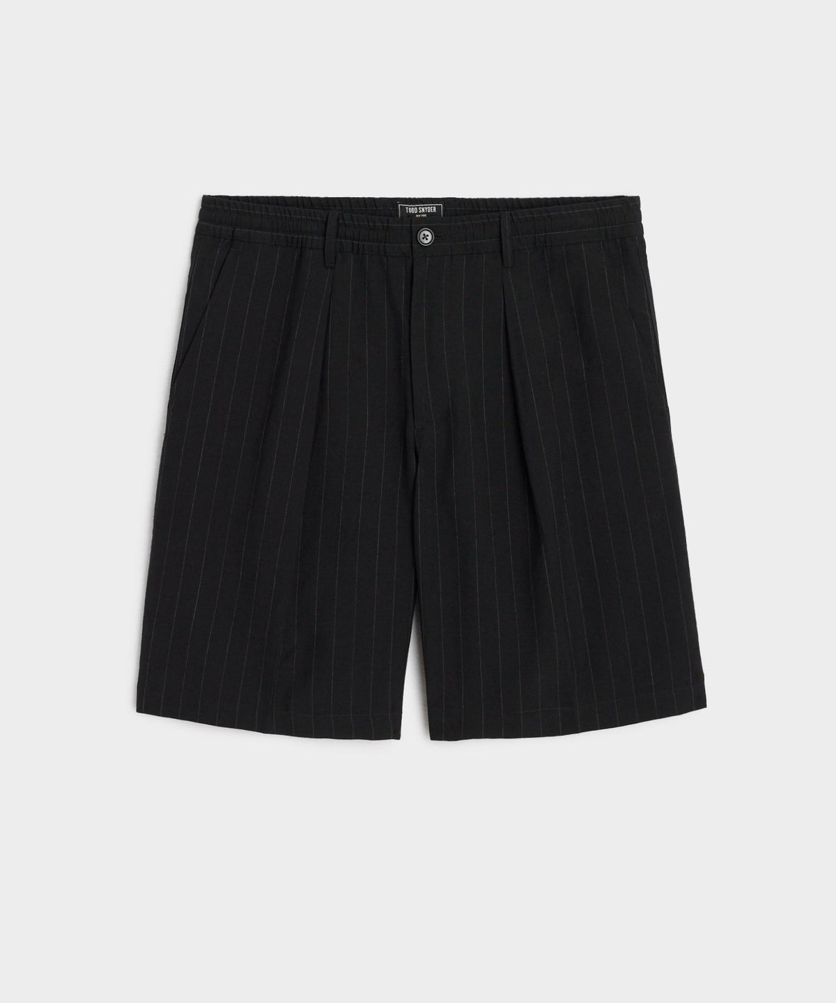 10" Italian Pinstripe Relaxed Short - Black