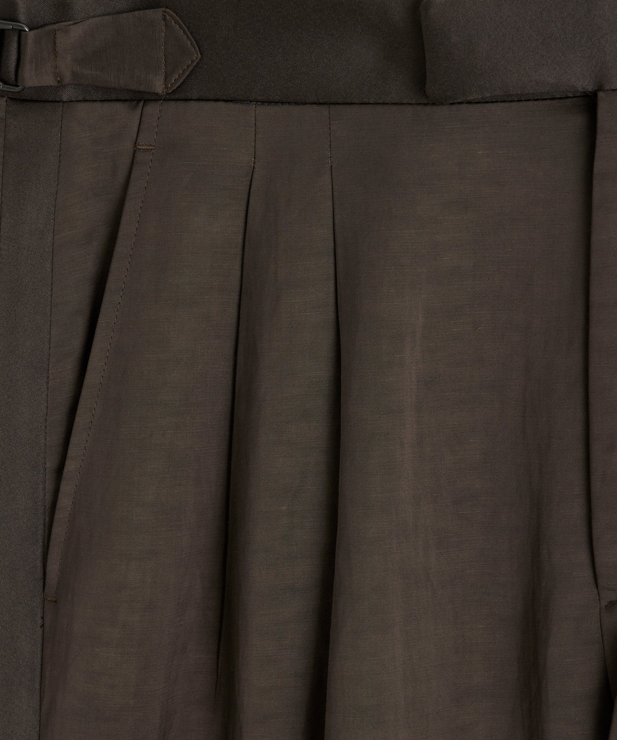 Relaxed Italian Tuxedo Trouser - Brown