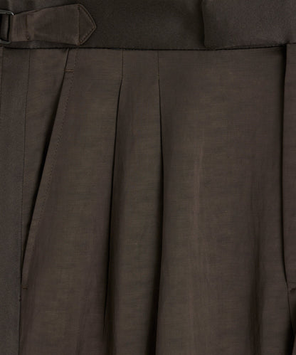 Relaxed Italian Tuxedo Trouser - Brown