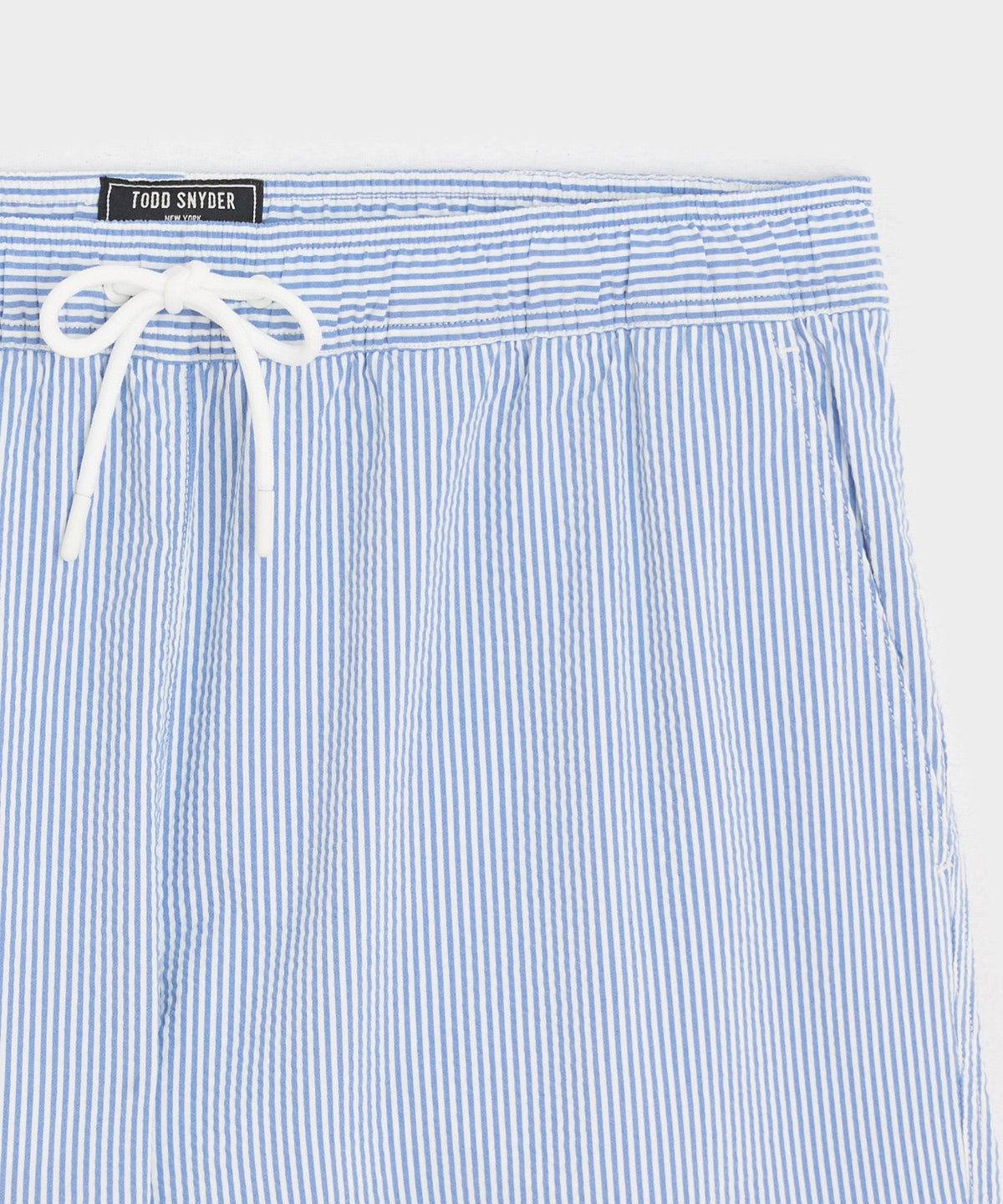 5" Seersucker Montauk Swim Trunk - Light Blue