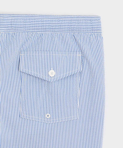 5" Seersucker Montauk Swim Trunk - Light Blue