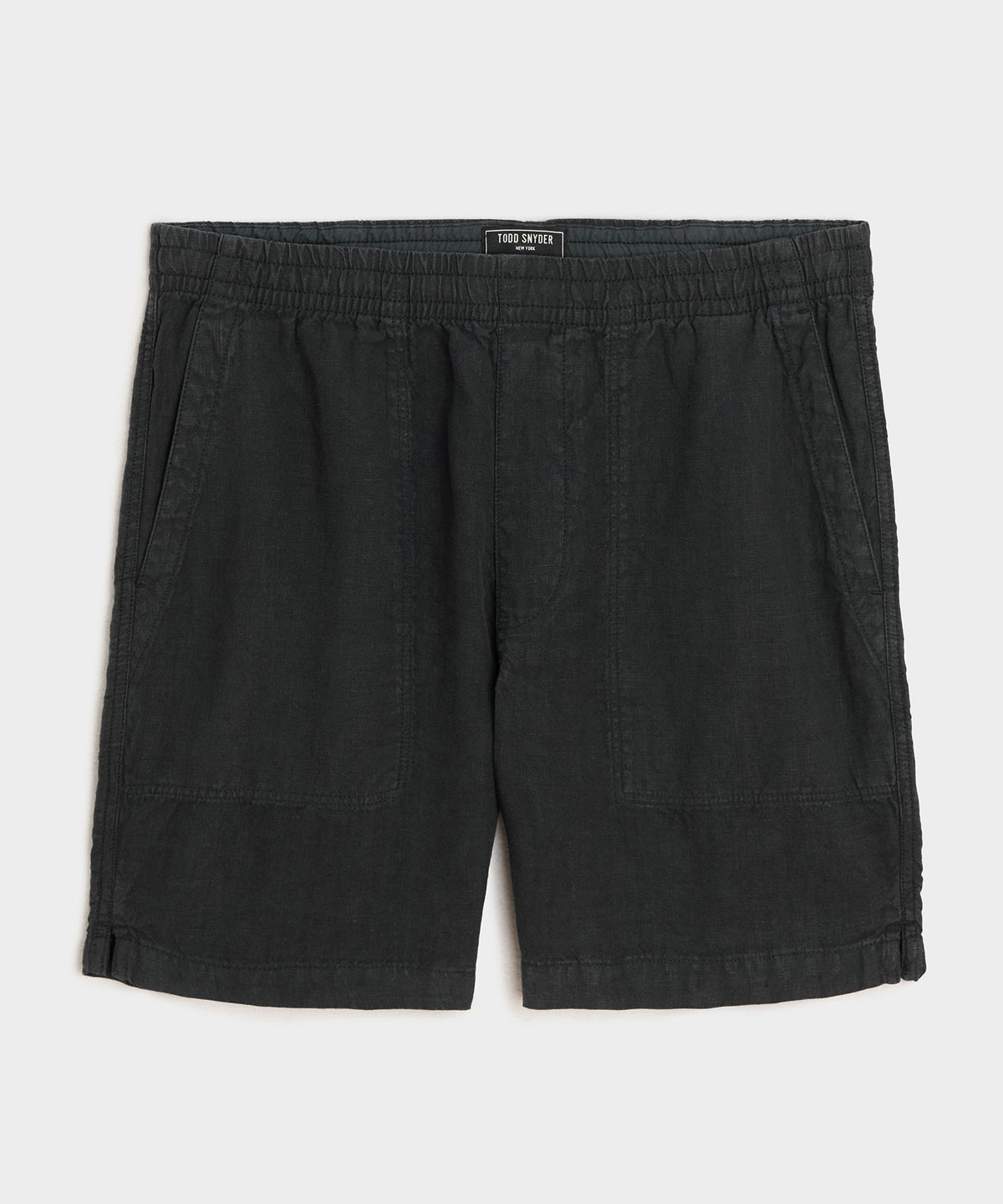 7" Linen Beach Short - Black