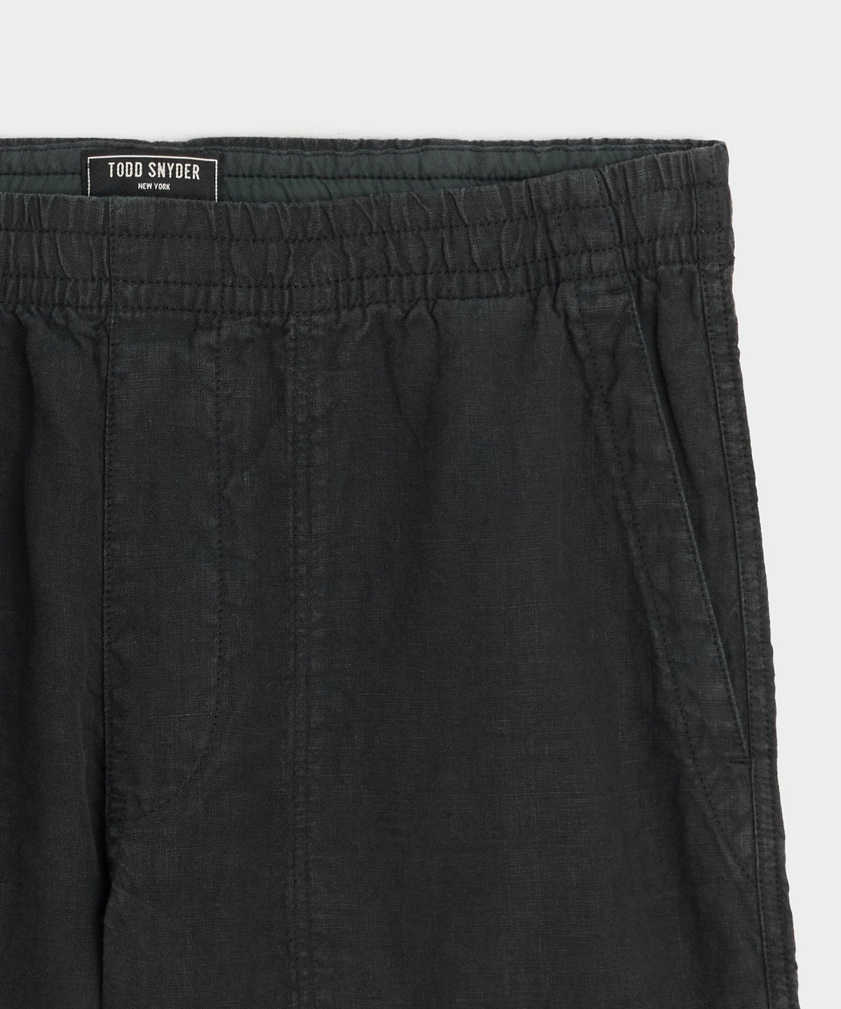 7" Linen Beach Short - Black