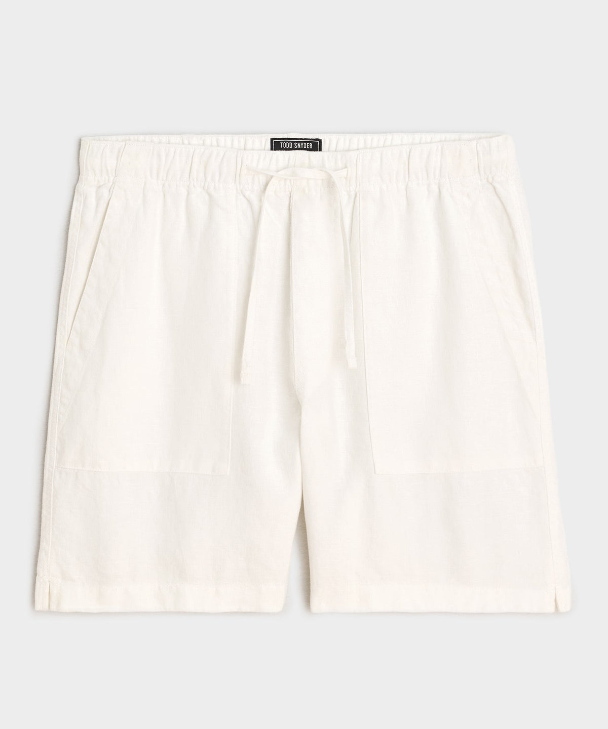 7" Linen Beach Short - White
