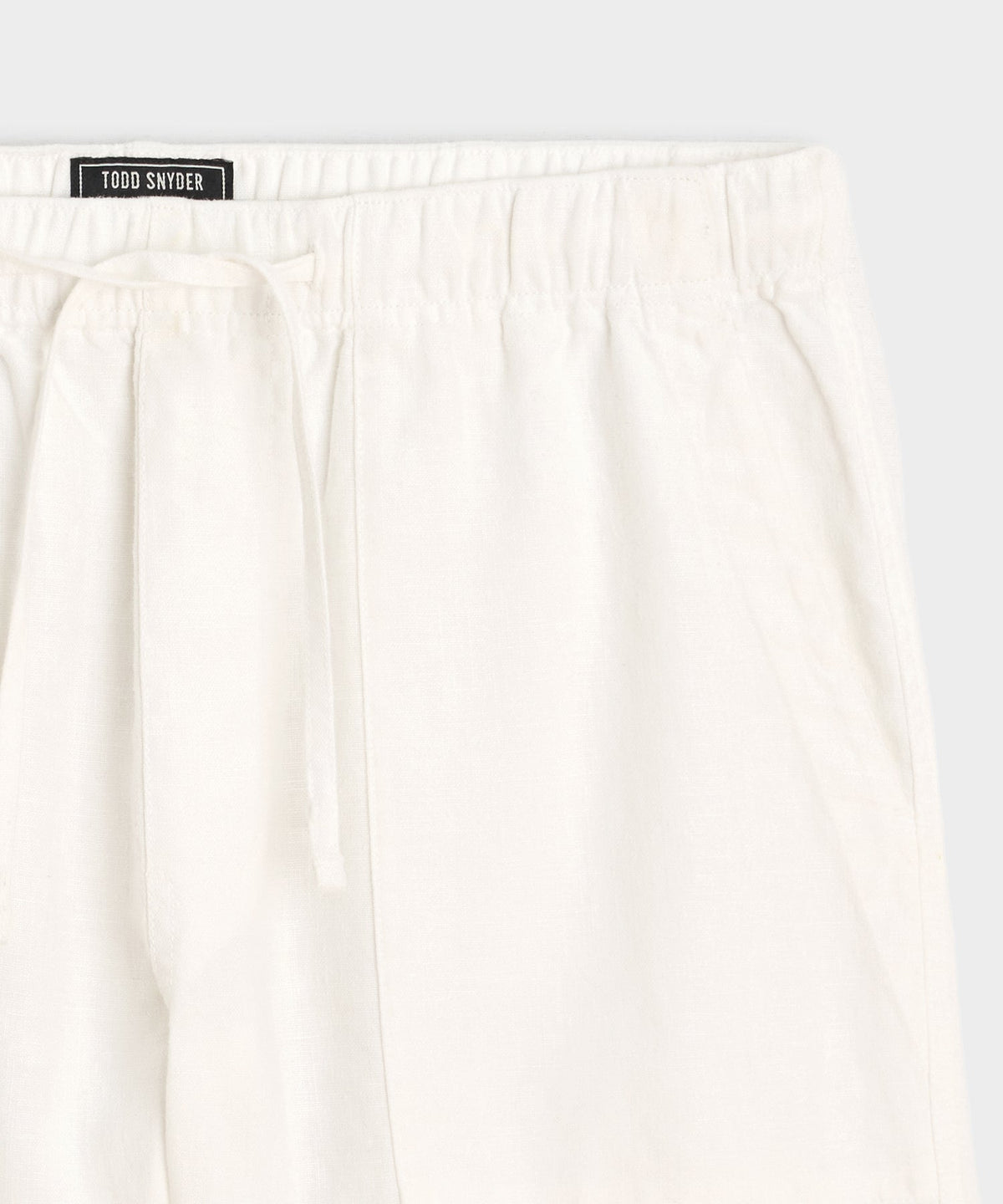 7" Linen Beach Short - White