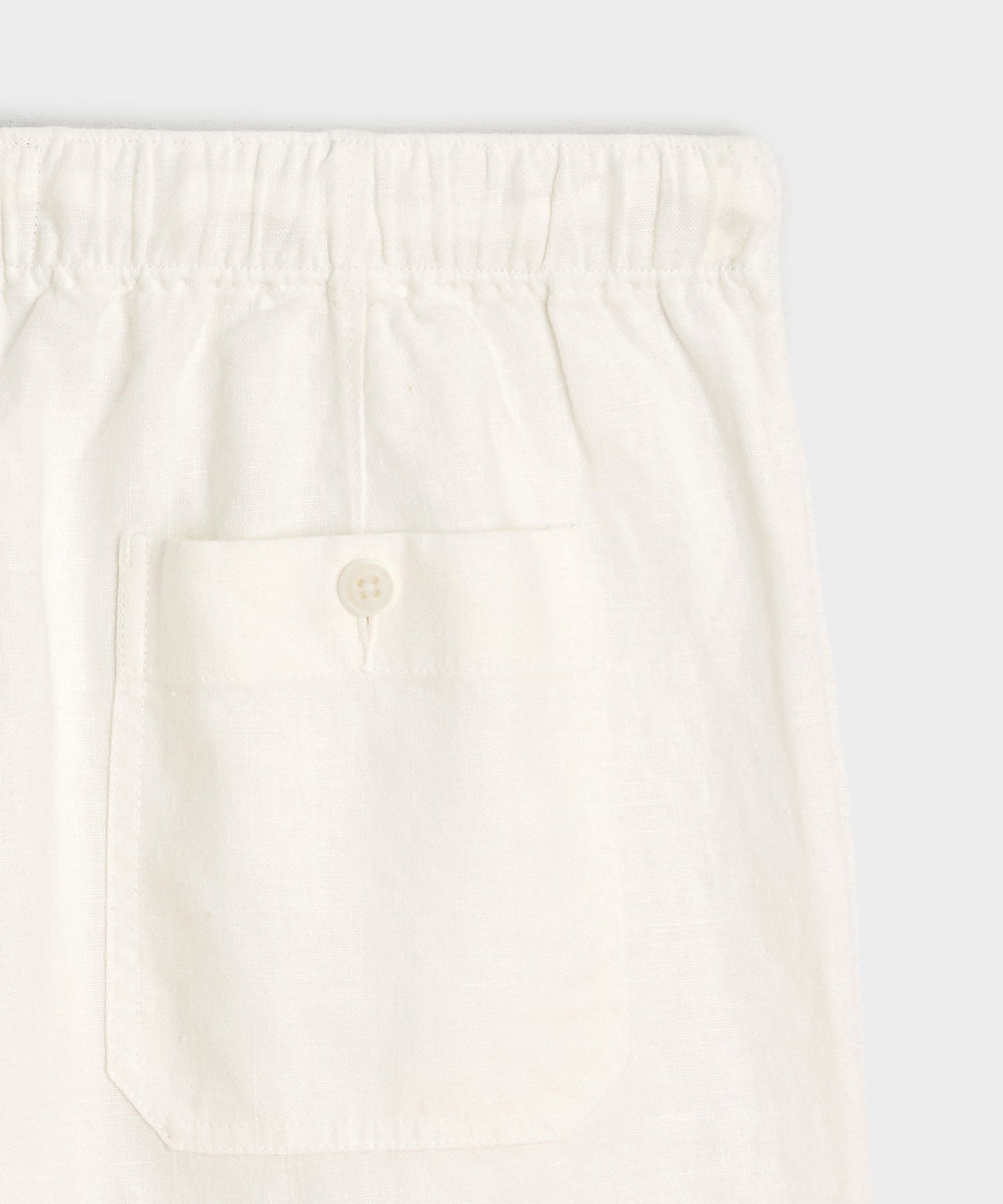 7" Linen Beach Short - White