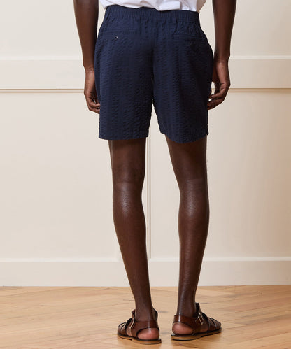 5" Seersucker Beachcomber Short - Navy
