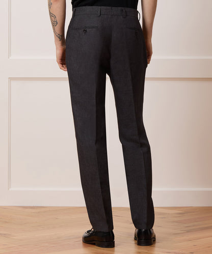 Italian Linen Sutton Trouser - Charcoal