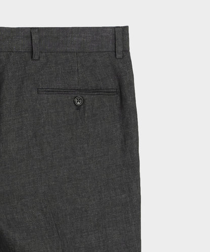 Italian Linen Sutton Trouser - Charcoal