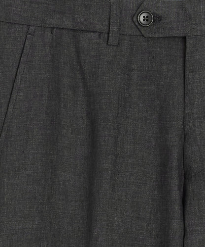 Italian Linen Sutton Trouser - Charcoal