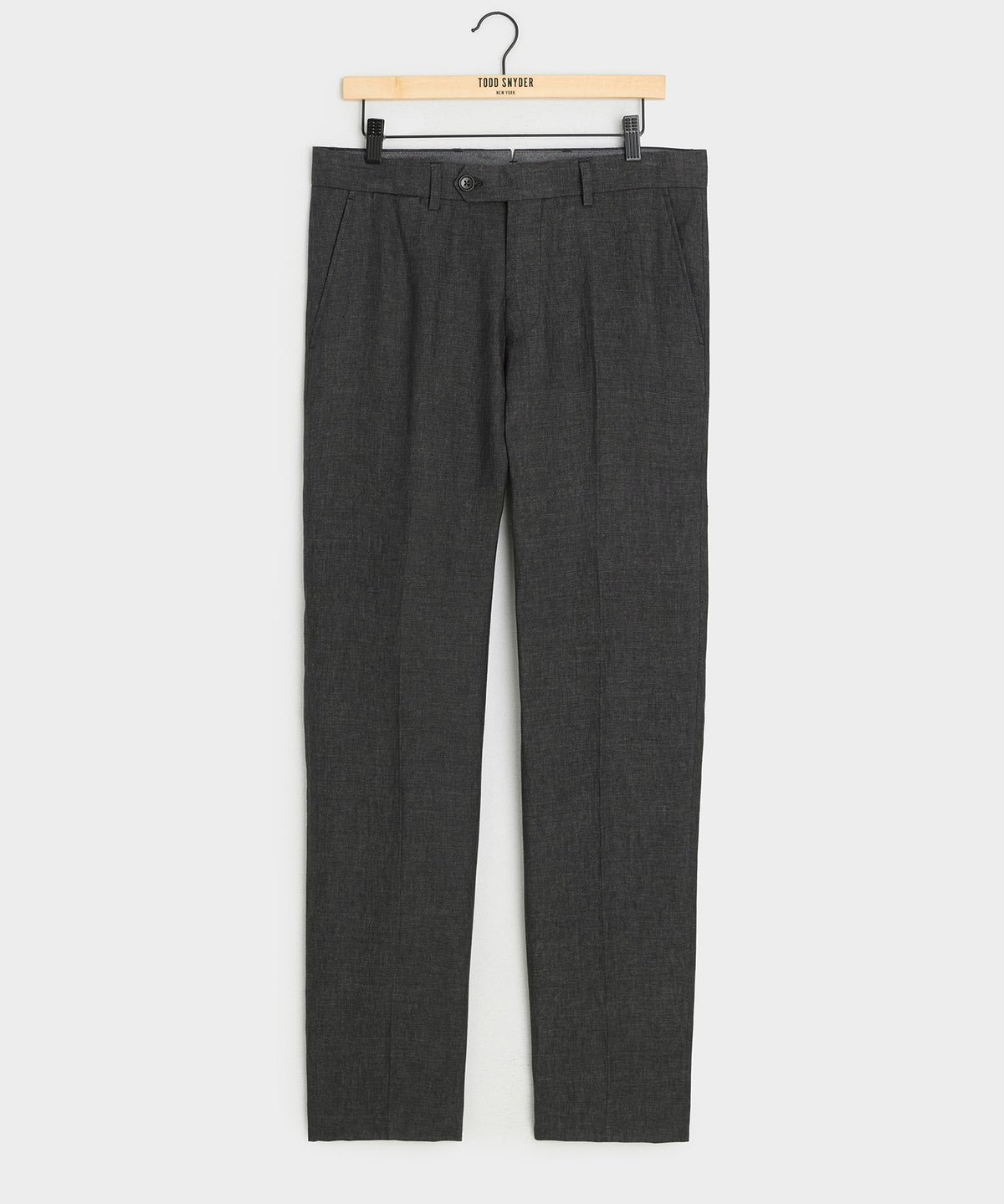 Italian Linen Sutton Trouser - Charcoal