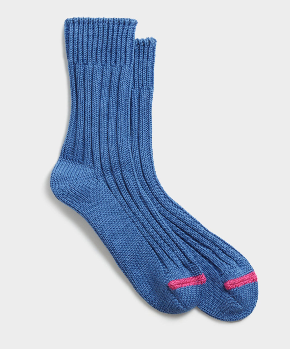 RoToTo Chunky Ribbed Crew Sock - Blue