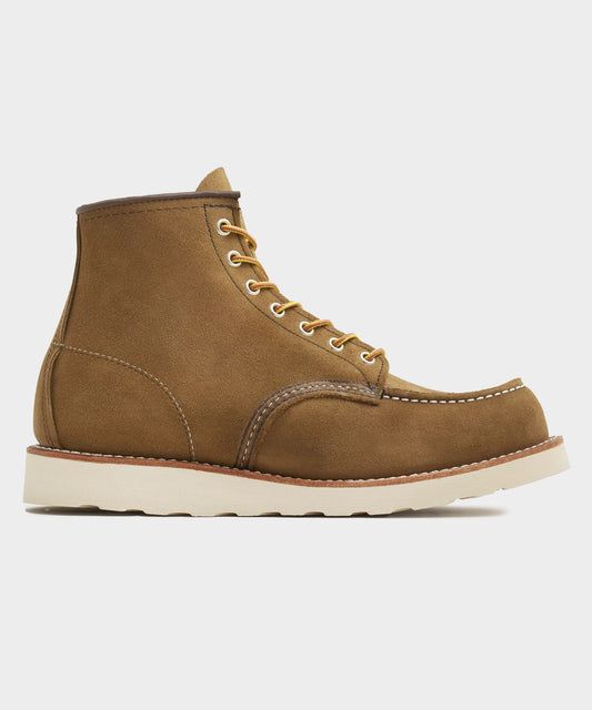 Red Wing 6-in Classic Suede Moc Boot - Olive