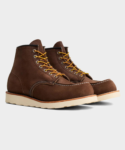 Red Wing 6-in Classic Suede Moc Boot - Dark Brown