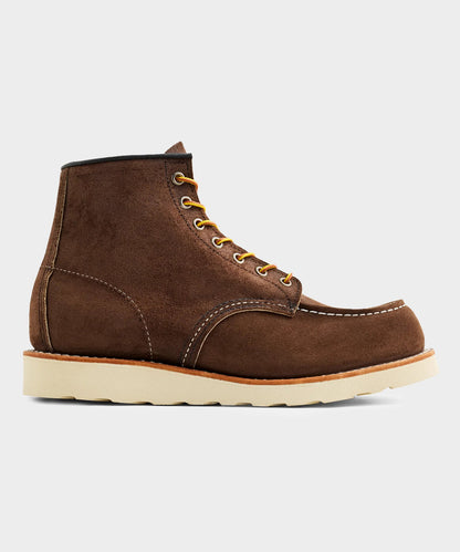 Red Wing 6-in Classic Suede Moc Boot - Dark Brown