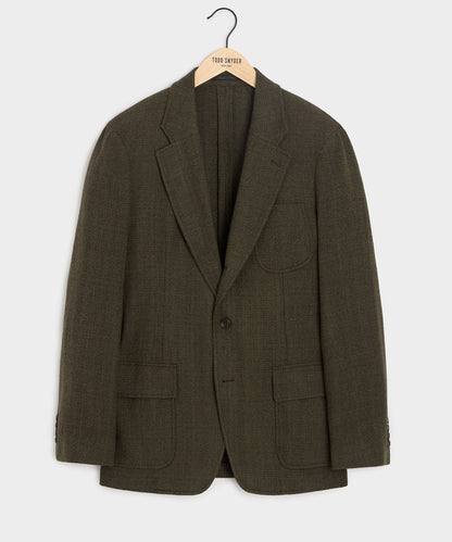 Italian Herringbone Heritage Sport Coat - Olive