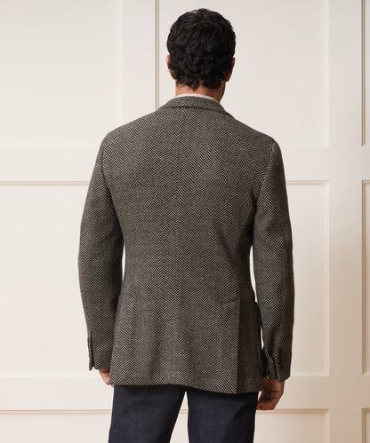 Italian Herringbone Sport Coat - Cream