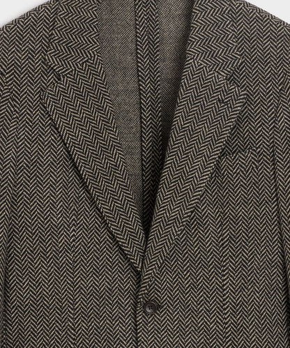 Italian Herringbone Sport Coat - Cream