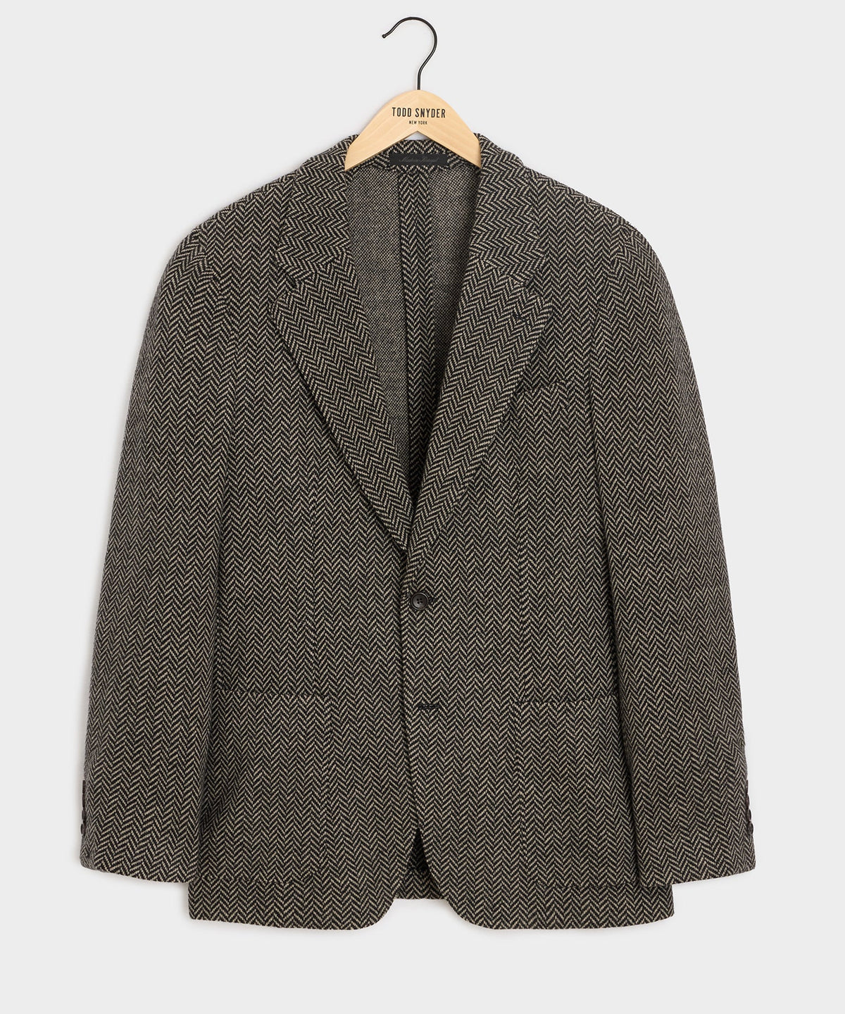 Italian Herringbone Sport Coat - Cream