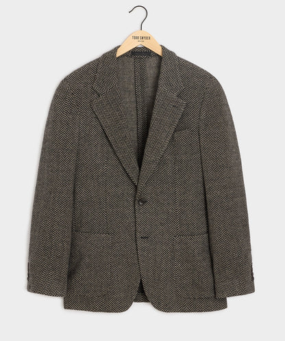 Italian Herringbone Sport Coat - Cream