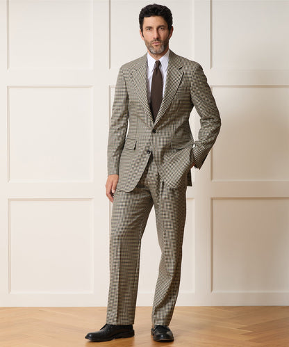 Italian Wool Gingham Wythe Jacket - Tan