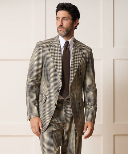 Italian Wool Gingham Wythe Jacket - Tan