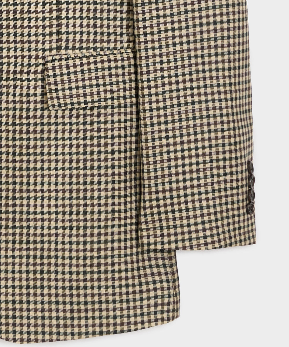 Italian Wool Gingham Wythe Jacket - Tan