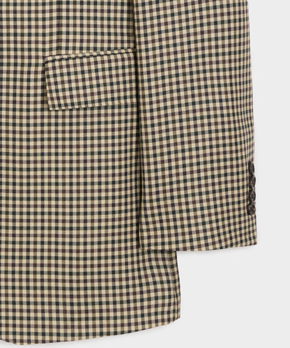 Italian Wool Gingham Wythe Jacket - Tan
