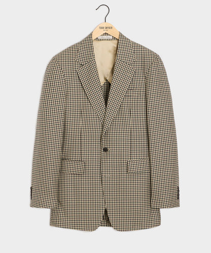 Italian Wool Gingham Wythe Jacket - Tan