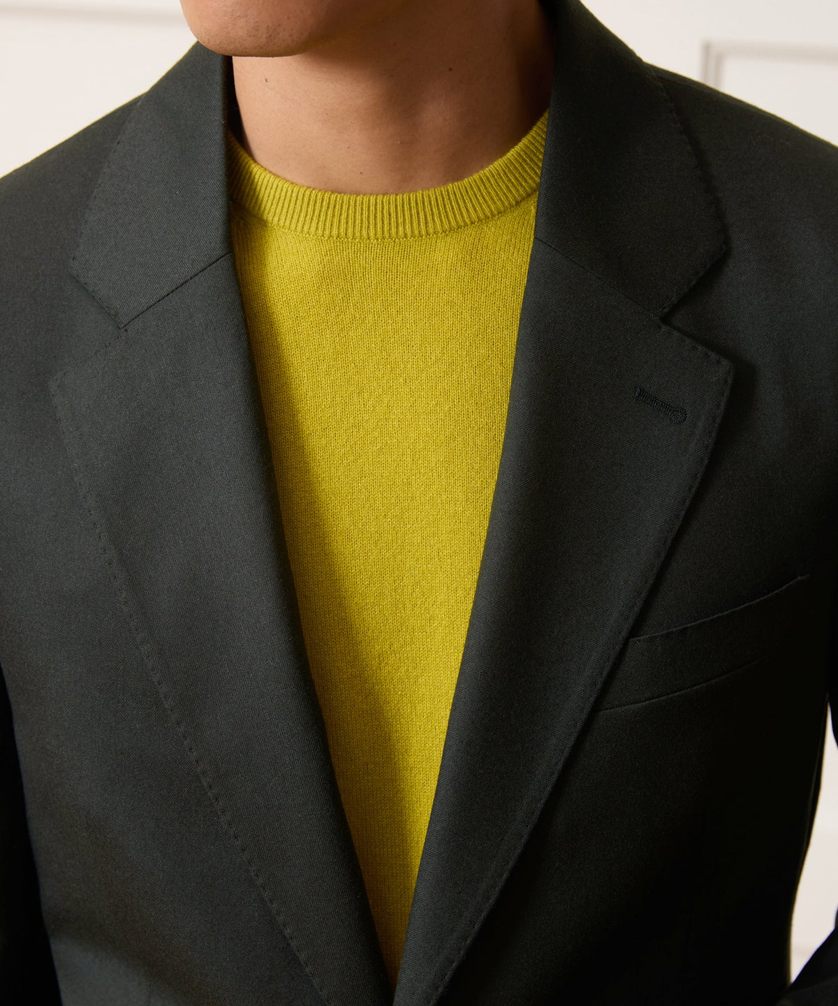 Italian Flannel Sutton Jacket - Emerald Green