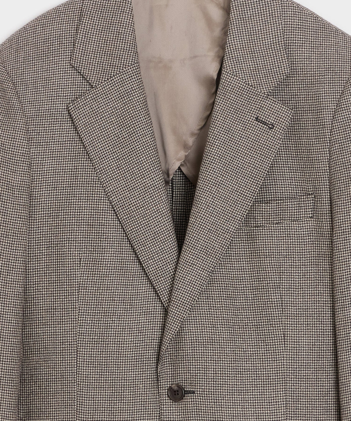 Italian Flannel Houndstooth Sutton Jacket - Cream