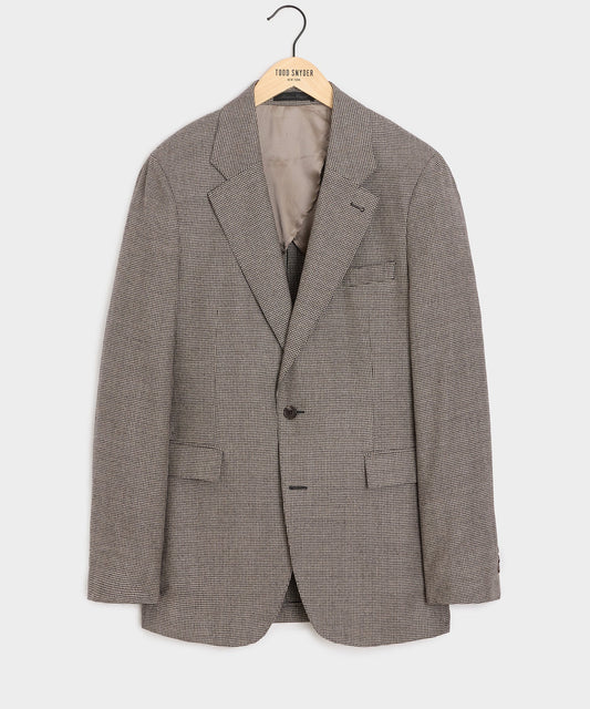 Italian Flannel Houndstooth Sutton Jacket - Cream