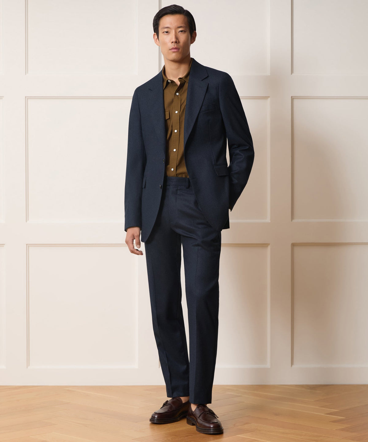 Italian Flannel Sutton Jacket - Ink Navy