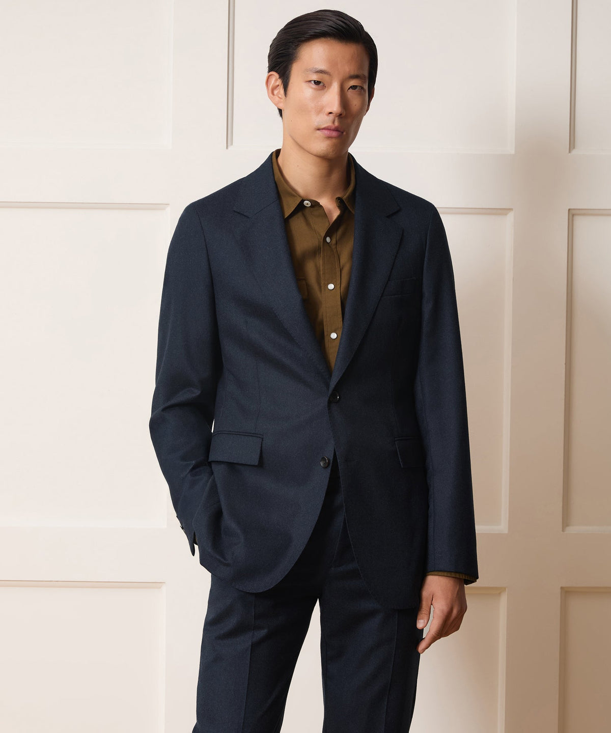 Italian Flannel Sutton Jacket - Ink Navy