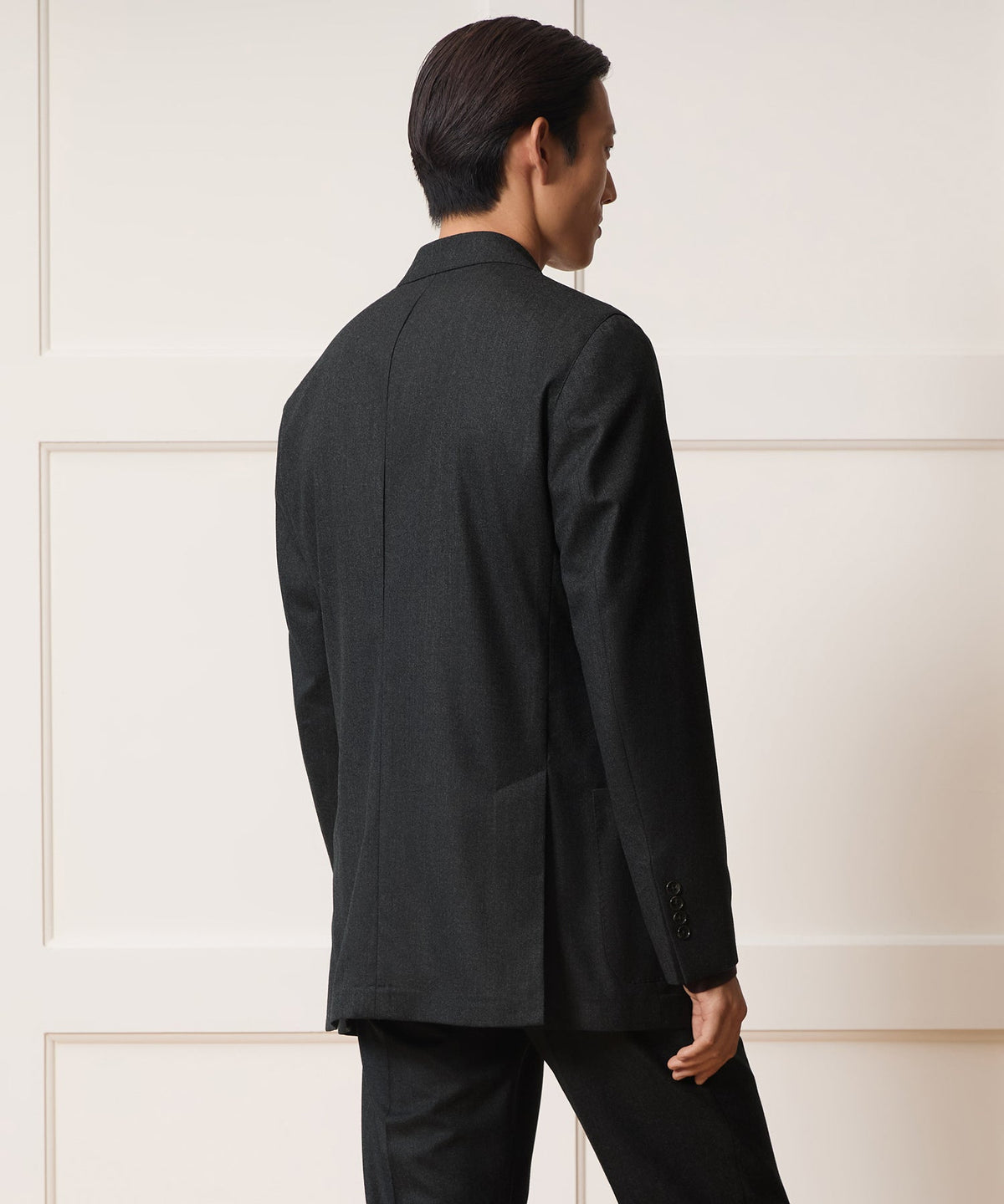 Italian Flannel Madison Jacket - Charcoal