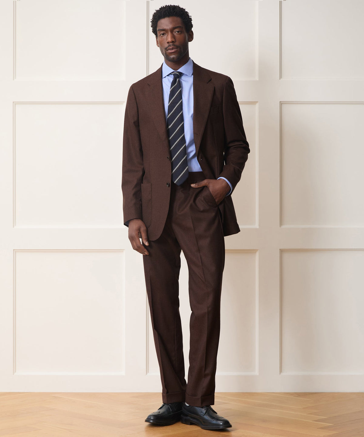 Italian Flannel Madison Jacket - Hazelnut