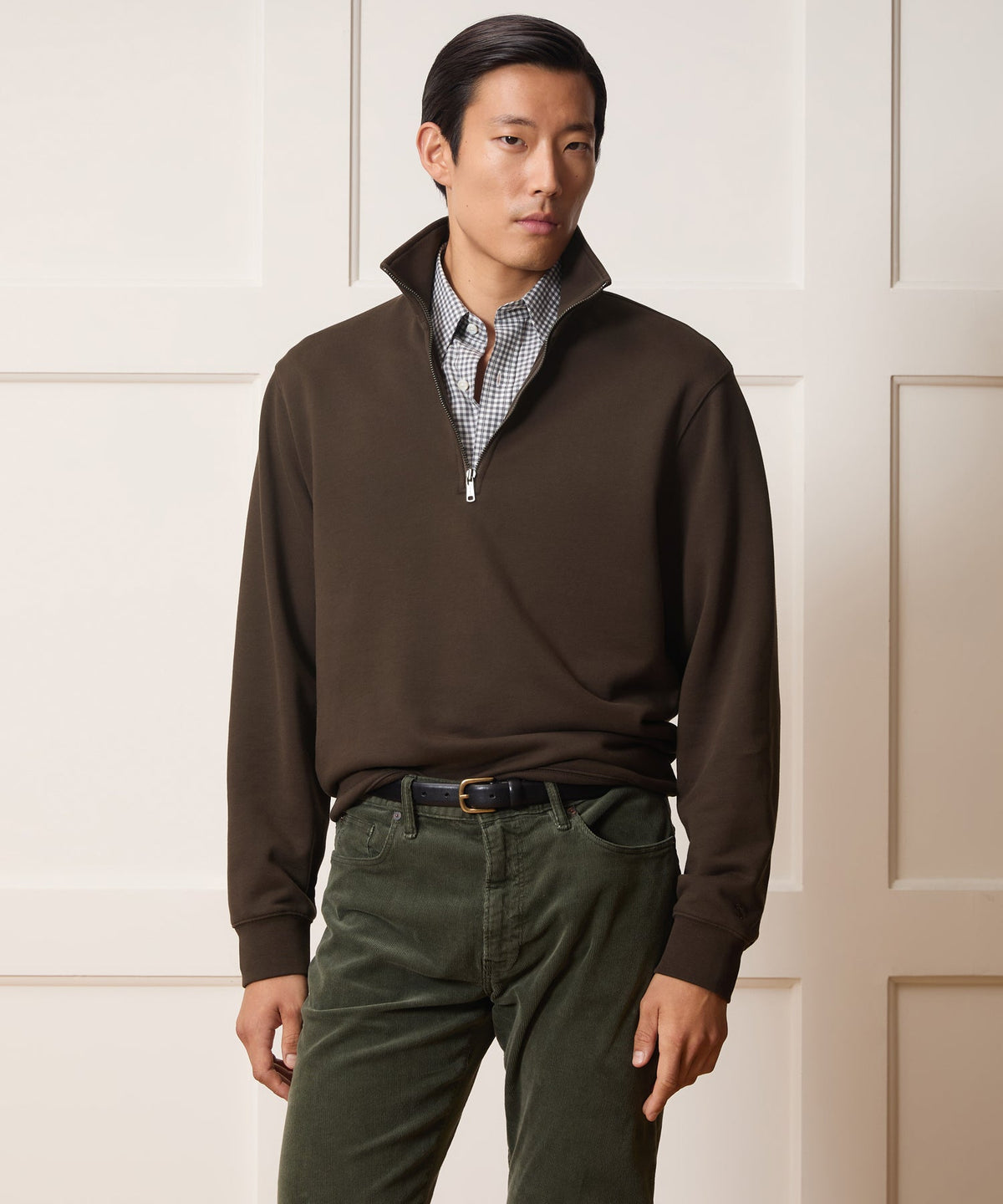 Foundation Quarter-Zip Sweatshirt - Dark Mocha