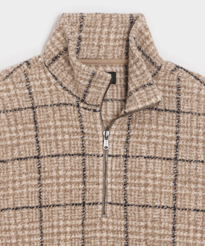 Italian Fleece Quarter-Zip - Faded Walnut
