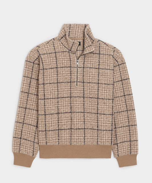 Italian Fleece Quarter-Zip - Faded Walnut