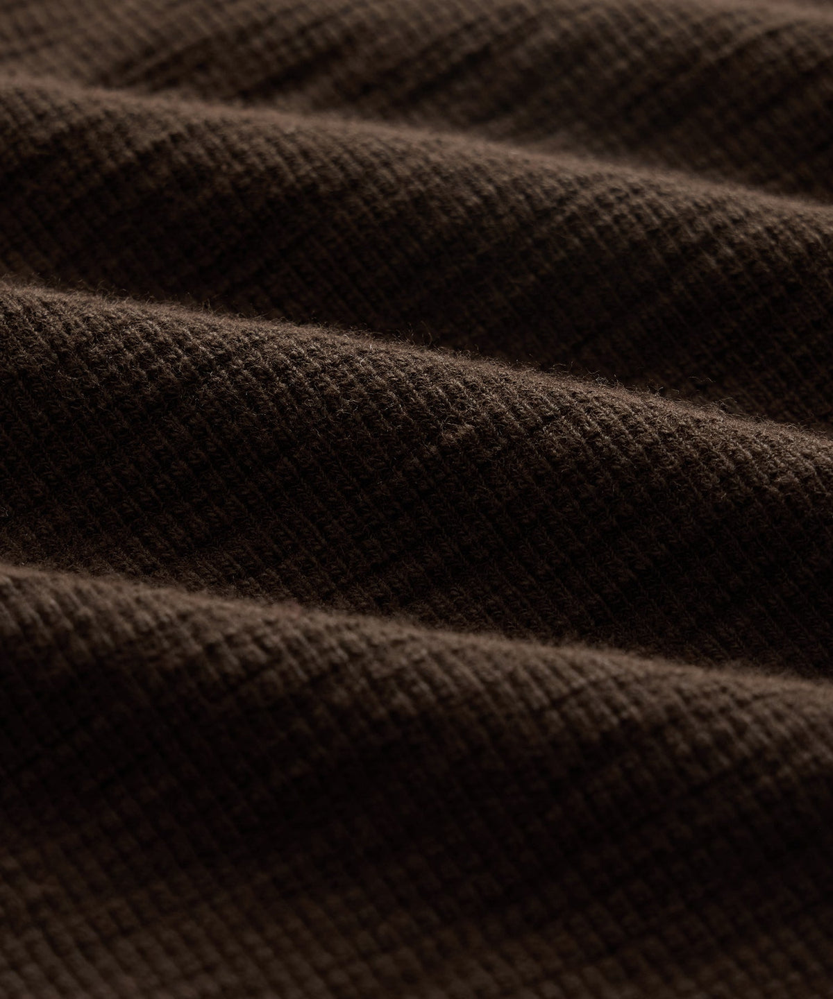Lightweight Mini Waffle Henley - Espresso Bean
