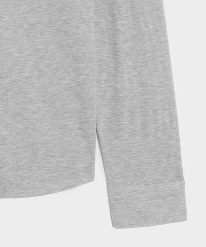 Cotton-Cashmere Pique Shirt - Light Grey Heather